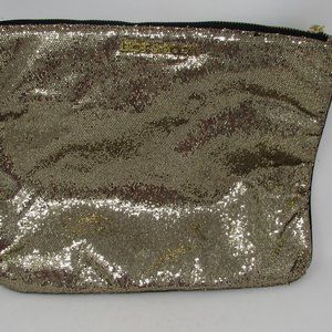 Victoria's Secret Gold Sequin Cosmetic Travel Bag